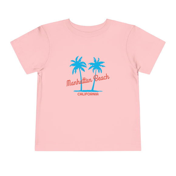 Manhattan Beach, California Toddler T-Shirt - Retro Palm Tree Toddler Manhattan Beach Shirt