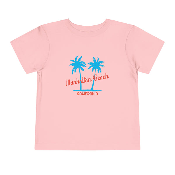 Manhattan Beach, California Toddler T-Shirt - Retro Palm Tree Toddler Manhattan Beach Shirt