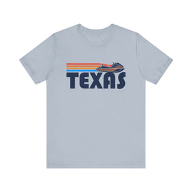 Buy light-blue Texas T Shirt - Retro Jetski PWC Graphic Texas Tee