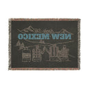 New Mexico Ski Town Throw Blanket | Mountain Woven Blanket-5
