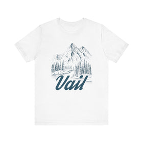 Vail, Colorado Graphic Tee - Mountain Illustration Vail T Shirt