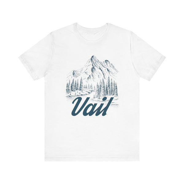 Vail, Colorado Graphic Tee - Mountain Illustration Vail T Shirt