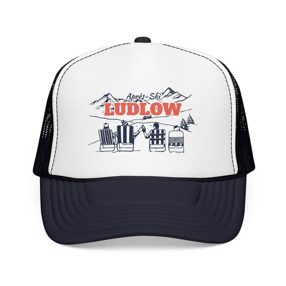 Ludlow, Vermont Après-ski Trucker Hat — Foam Mesh Cap