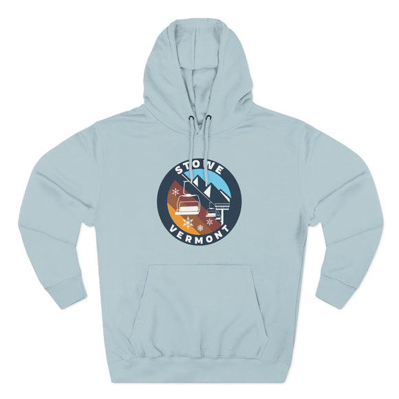 Premium Stowe, Vermont Ski Lift Hoodie