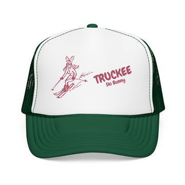 Buy kelly-white-kelly Truckee, California Ski Bunny Foam Trucker Hat