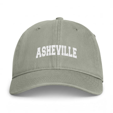 Buy sandstone Asheville, North Carolina Washed Baseball Cap - Vintage Coastal Comfort Colors