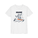 Maine Yeti Snowboard Youth Tee - Kids Skiing Shirt-2