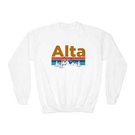 Alta, Utah Youth Sweatshirt - Unisex Kid's Alta Crewneck Sweatshirt