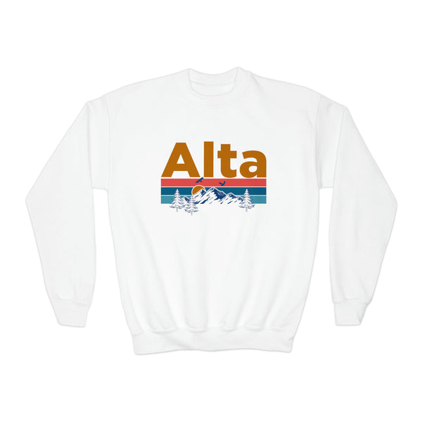 Alta, Utah Youth Sweatshirt - Unisex Kid's Alta Crewneck Sweatshirt