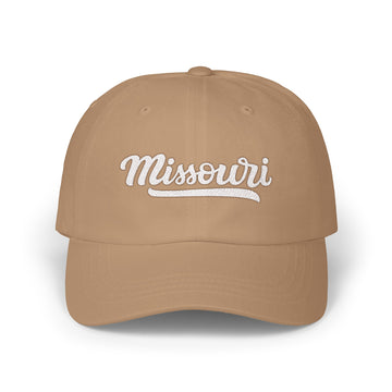 Buy khaki Missouri Dad Hat - Embroidered Missouri Classic Dad Cap
