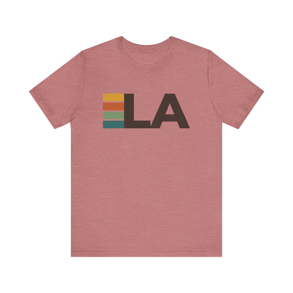 Los Angeles, California tee - LA t shirt retro stripes