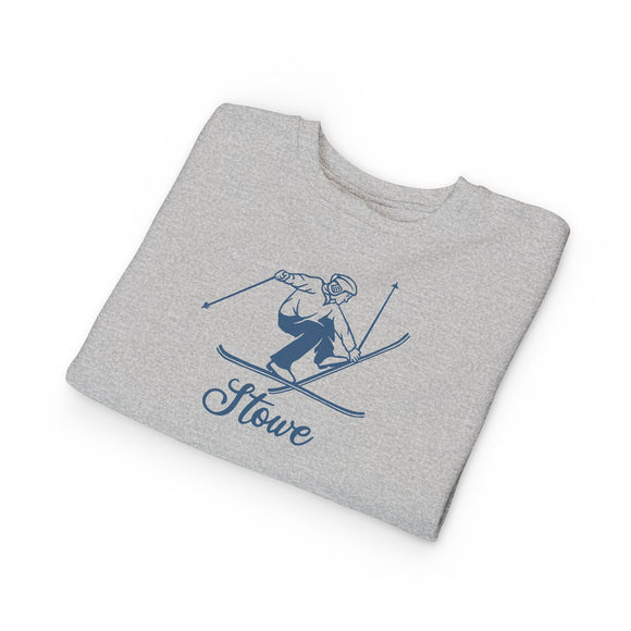 Stowe, Vermont Toddler Sweatshirt - Vintage Ski Stowe Toddler Crewneck Sweatshirt