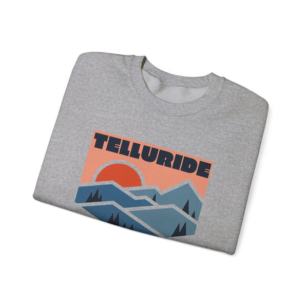 Telluride, Colorado Sweatshirt Retro Mountains, Telluride Unisex Graphic Crewneck