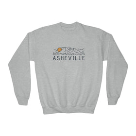 Asheville, North Carolina Youth Sweatshirt - Unisex Kid's Asheville Crewneck Sweatshirt