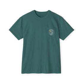 Burlington, Vermont Pocket Tee Shirt, Garment-Dyed Shirt, Mountain Graphic Tee, Comfort Colors