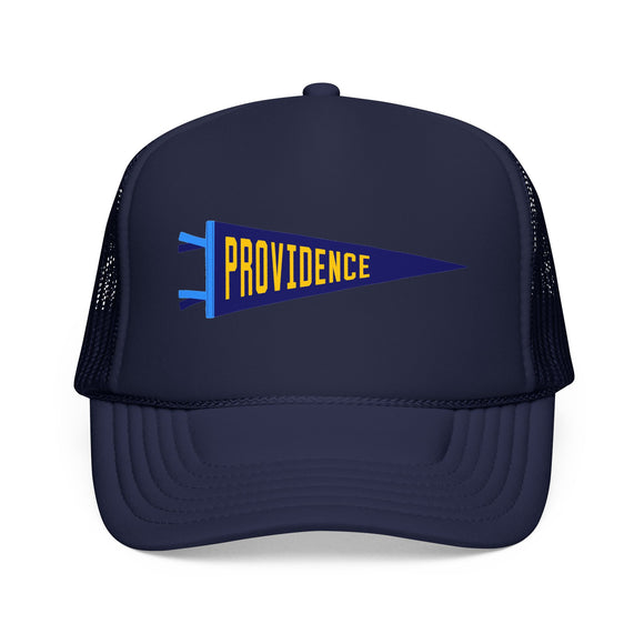 Providence, Rhode Island Pennant Trucker Hat — Retro Flag Foam Cap