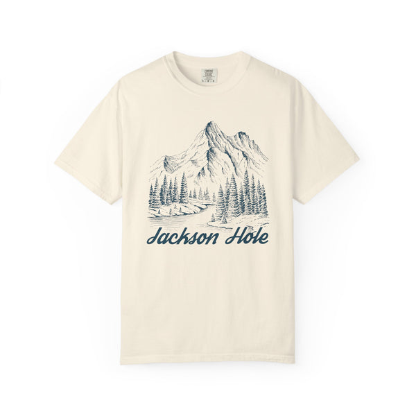 Jackson Hole, Wyoming Graphic Tee - Mountain Illustration Jackson Hole T Shirt