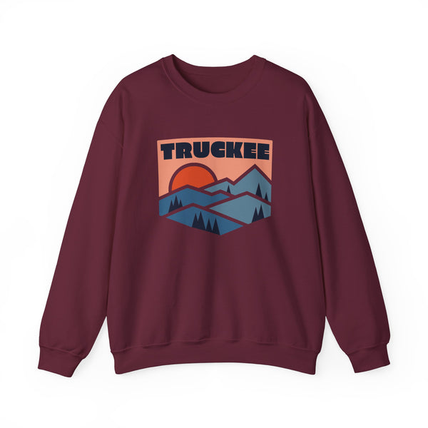 Truckee, California Sweatshirt Retro Mountains, Truckee Unisex Graphic Crewneck