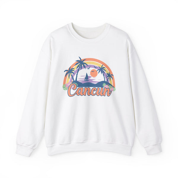 Cancun, Mexico Sweatshirt - Unisex Retro Beach Crewneck Cancun Sweatshirt