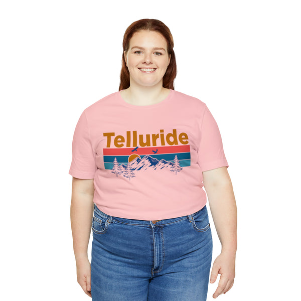 Telluride, Colorado Shirt - Mountain Sunset Unisex Telluride T-Shirt