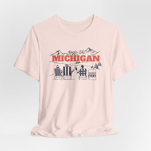 Michigan Après-ski T-Shirt - Vintage Mountain Graphic Tee