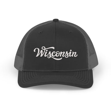 Wisconsin Snapback Trucker Cap - Embroidered Wisconsin Hat