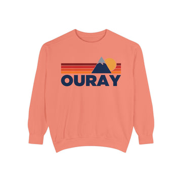 Buy terracotta Ouray, Colorado Mountain Stripes Sweatshirt | Comfort Colors - 100% Cotton