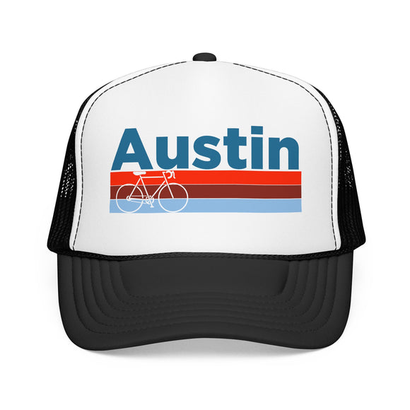 Austin, Texas Trucker Hat - Foam Austin Bike Cap