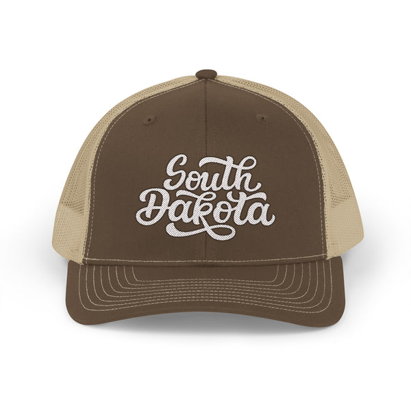 South Dakota Snapback Trucker Cap - Embroidered South Dakota Hat