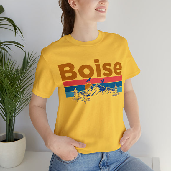 Boise, Idaho Shirt - Mountain Sunset Unisex Boise T-Shirt