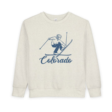 Colorado Toddler Sweatshirt - Vintage Ski Colorado Toddler Crewneck Sweatshirt