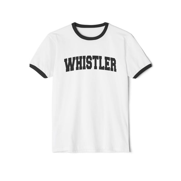 Whistler, Canada Cotton Ringer Graphic Tee - Unisex Whistler T Shirt, Vintage Style Tee, Men's/Women's Tee