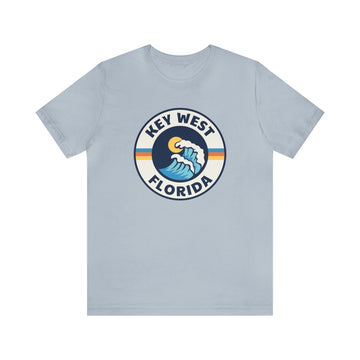 Buy light-blue Key West, Florida T-Shirt - Retro Unisex Key West Shirt - Wave Circle