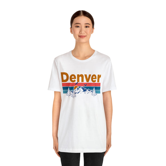 Denver, Colorado Shirt - Mountain Sunset Unisex Denver T-Shirt