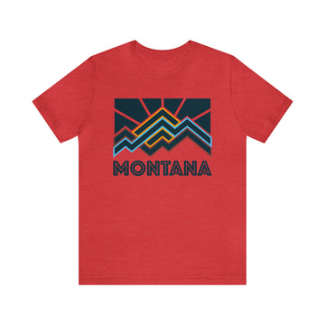 Buy heather-red Montana T-Shirt - Retro Unisex Montana Shirt