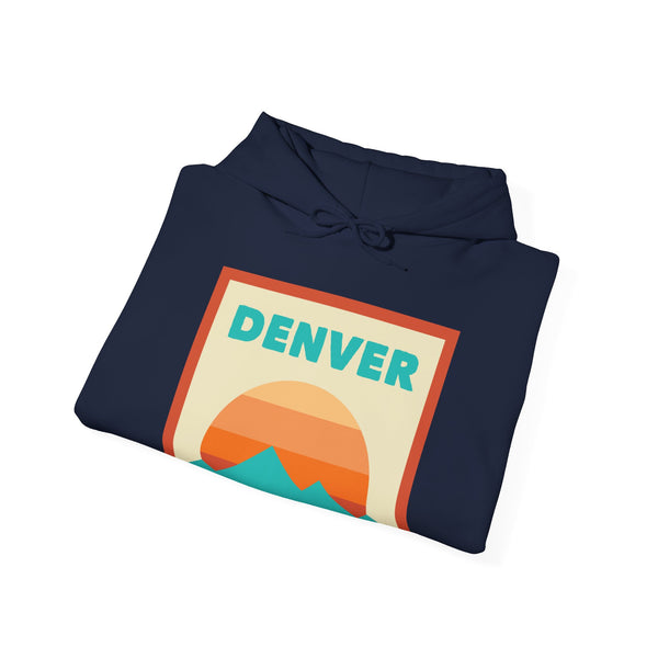 Denver, Colorado Mountain Sun Hoodie - Unisex Hooded Sweatshirt, Travel Sweatshirt, Sunset