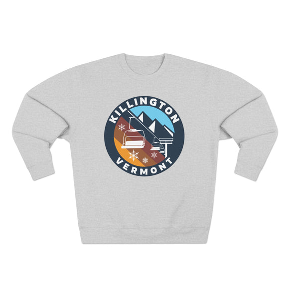 Premium Killington, Vermont Mountain Ski Lift Sweatshirt