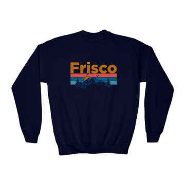 Buy navy Frisco, Colorado Youth Sweatshirt - Unisex Kid's Frisco Crewneck Sweatshirt