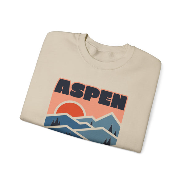 Aspen, Colorado Sweatshirt Retro Mountains, Aspen Unisex Graphic Crewneck