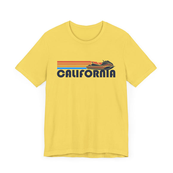 California T Shirt - Retro Jetski PWC Graphic California Tee
