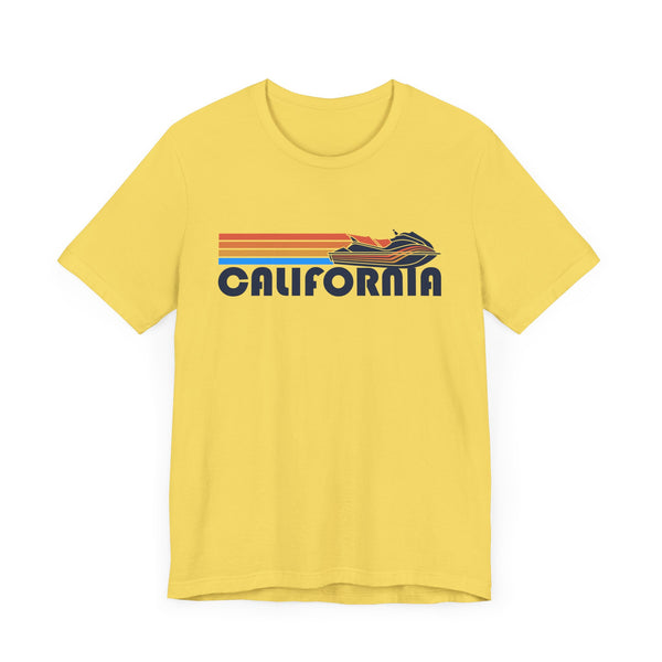 California T Shirt - Retro Jetski PWC Graphic California Tee