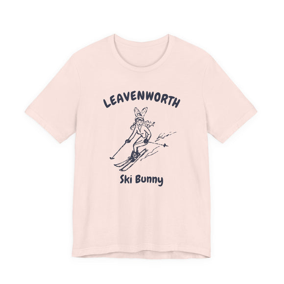 Leavenworth, Washington Ski Bunny T‑Shirt — Retro Skiing Graphic Tee