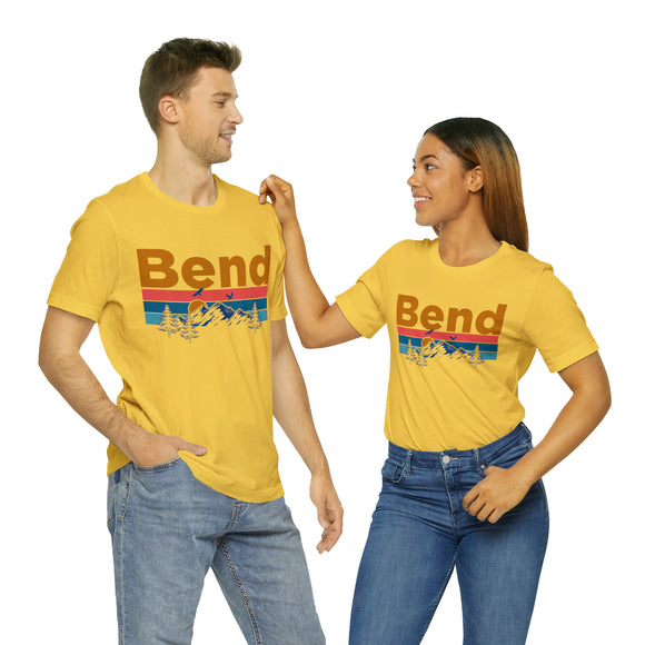 Bend, Oregon Shirt - Mountain Sunset Unisex Bend T-Shirt