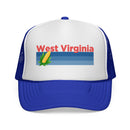 West Virginia Retro Corn and Farm Trucker Hat-4