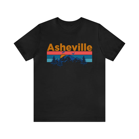 Asheville, North Carolina Shirt - Mountain Sunset Unisex Asheville T-Shirt