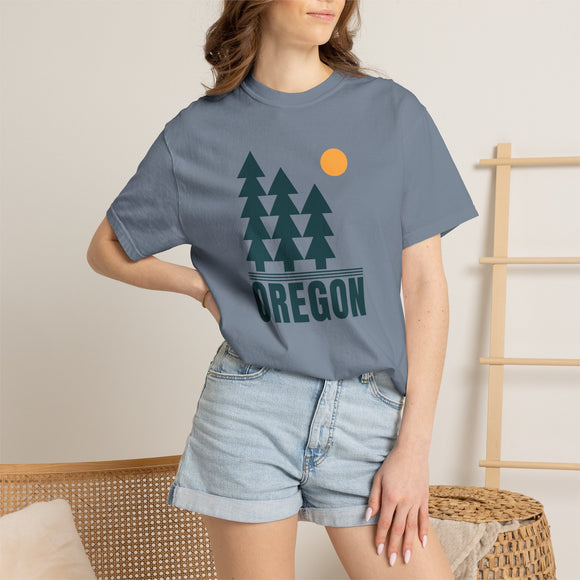 Oregon T Shirt, Comfort Colors Cotton 100% Cotton Trees Tee