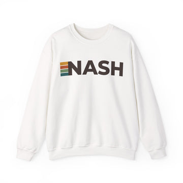 Nashville, Tennessee NASH Retro Stripe Sweatshirt