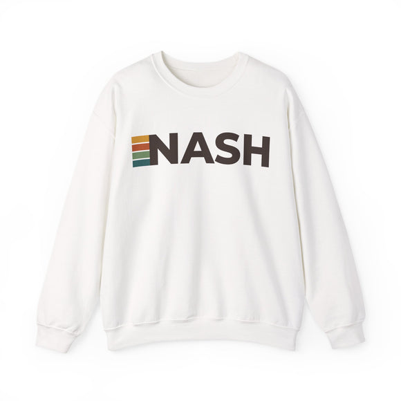 Nashville, Tennessee NASH Retro Stripe Sweatshirt