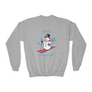 Vail, Colorado Youth Crewneck Sweatshirt - Ski Snowman Unisex Kid's Vail, Colorado Sweatshirt-2