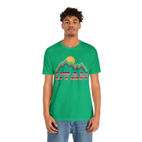 Utah T Shirt Retro Mountain - Unisex Utah Shirt